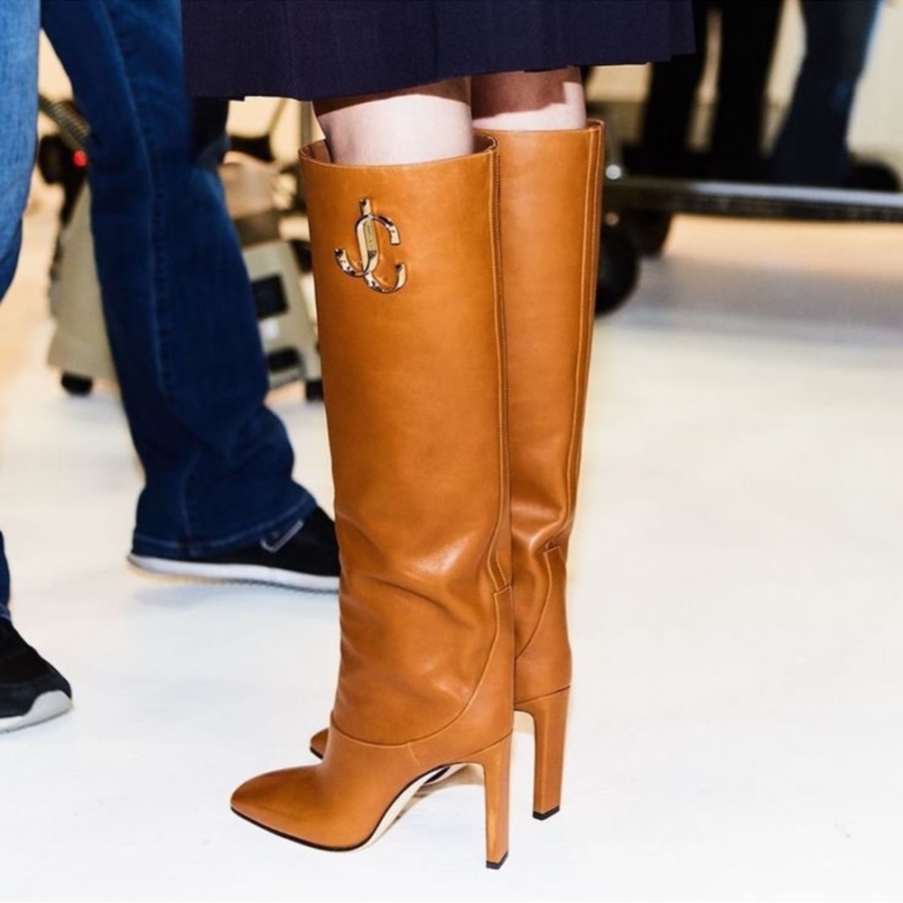 Jimmy Choo Mahesa 100 tan Boots